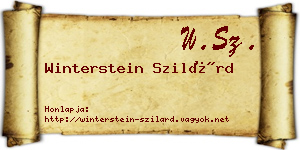 Winterstein Szilárd névjegykártya